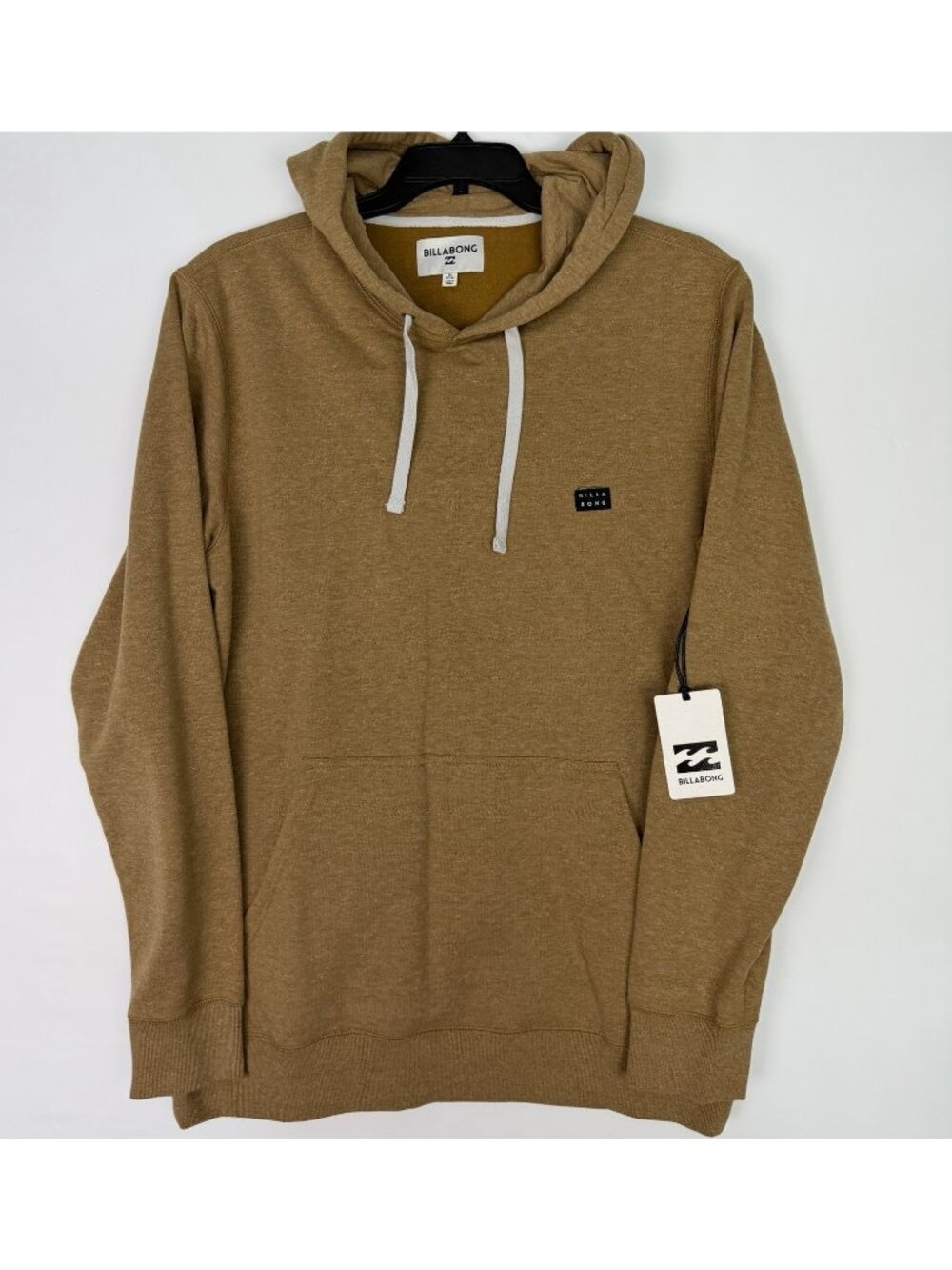Billabong Mens XL All Day Pullover Hoodie Tan Brown Fleece Sweatshirt NEW